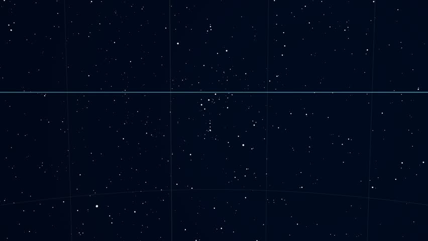 Constellation of Volans. Bright stars (up to 6.5M) - vector shapes. Constellation figures and boundaries. Equator, ecliptic and galactic equator reference lines Royalty-Free Stock Footage #19408567