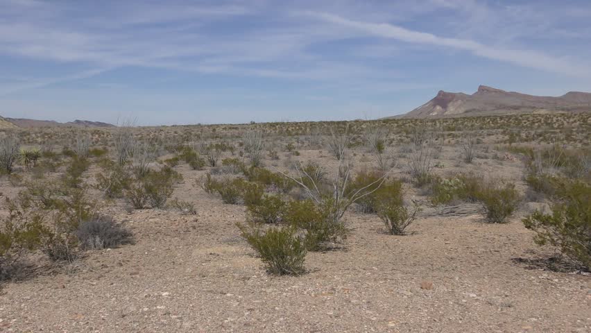 Desert Big Bend National Park Sightseeing Tracking Driving. Big Bend National Park, Texas, USA - 2015