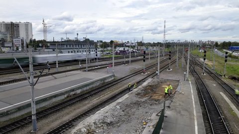 St. Petersburg, view of the railway from a height