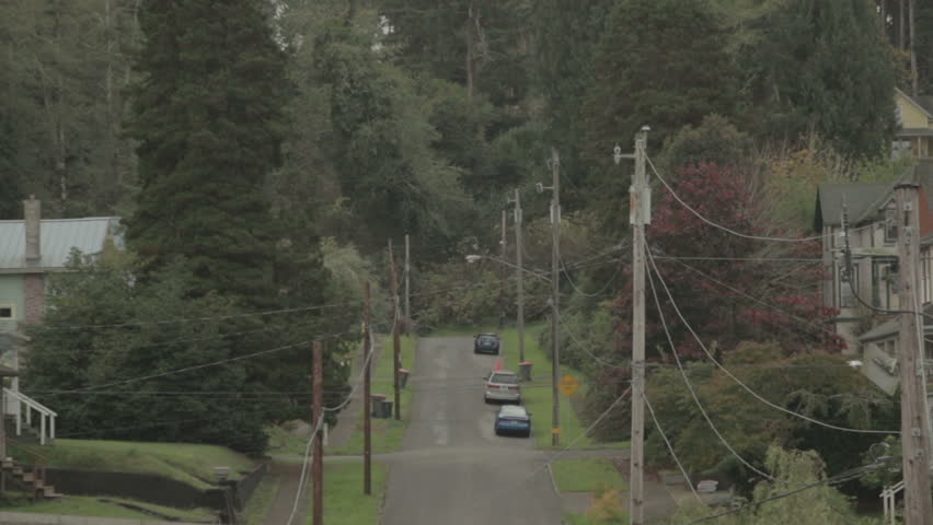 A quiet street in Astoria, Oregon