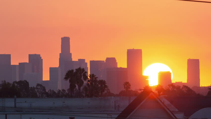 Sunrise Over Downtown Los Angeles. Stock Footage Video (100% Royalty-free)  1942684 | Shutterstock