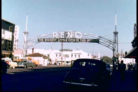 Scenes from Virginia Street in Reno, Nevada. (1950s)