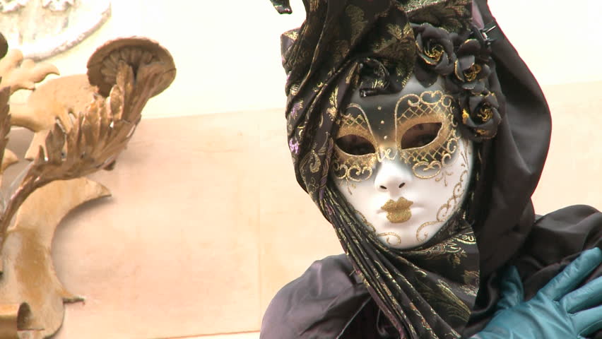Masked person at Venice Carnival