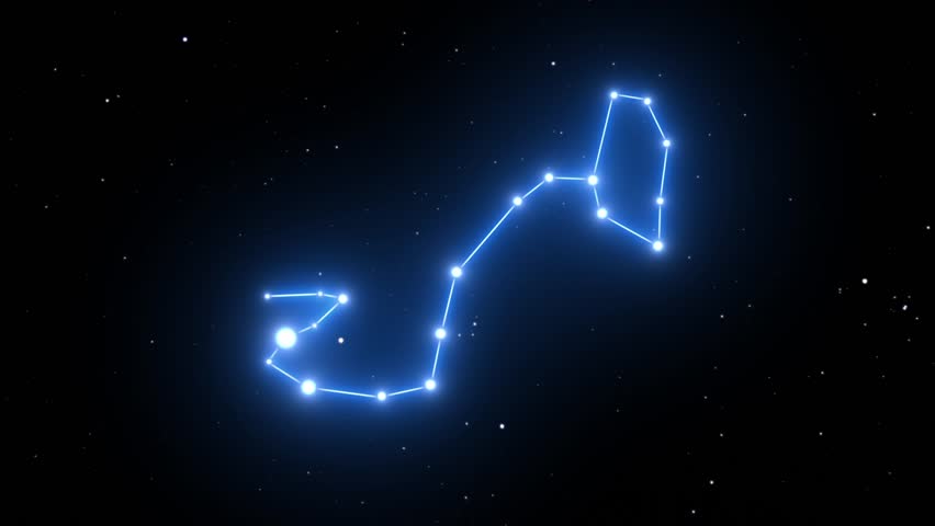 Scorpio Constellation On a Beautiful Stock Footage Video (100% Royalty