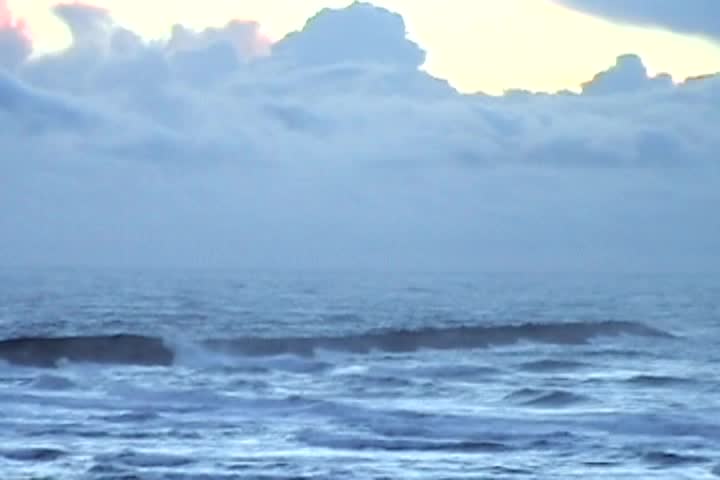 The Pacific Ocean assaults the jetty at Newport, Oregon, USA
