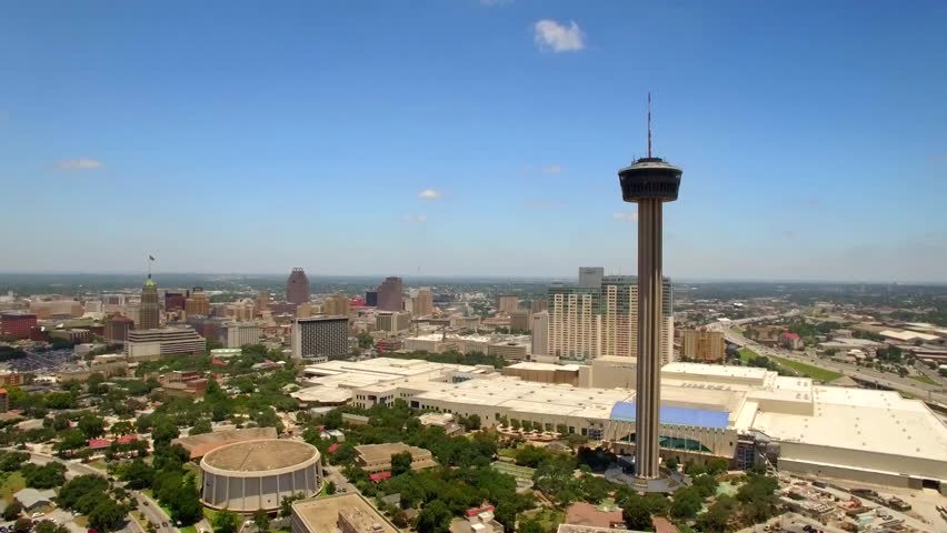 Aerial view of San Antonio skyline