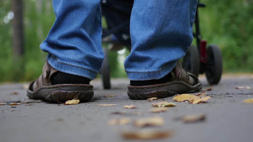 the guy went off with a stroller in the Park