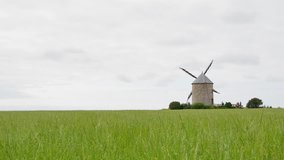 Windmill in the Normandy countryside (France)