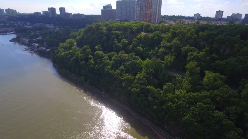 Fort Lee New Jersey aerial video