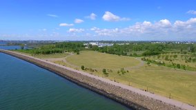 Aerial footage Liberty State Park