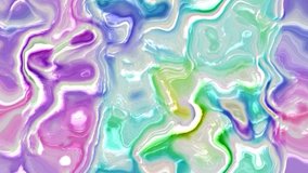 Animated background of pastel colored shapes morphing and melting together. Seamless loop