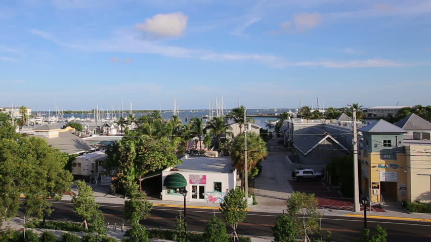 Roof top view of Key West Florida Time Lapse