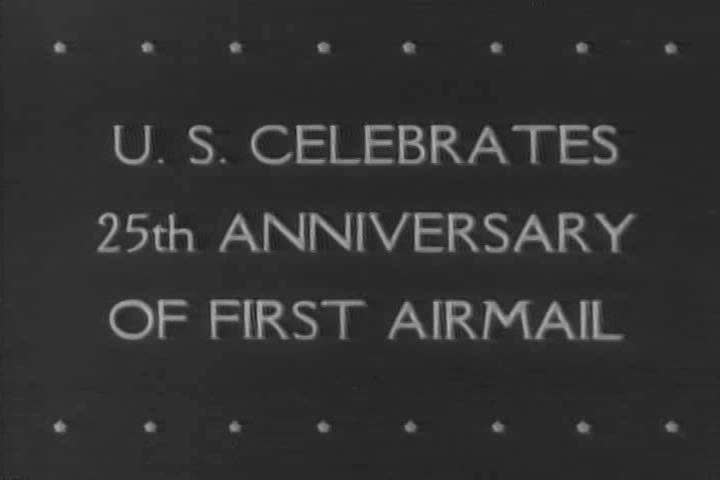 The U.S. celebrates the 25th anniversary of air mail with a delivery by the new helicopter designed by Igor Sikorsky. (1940s)