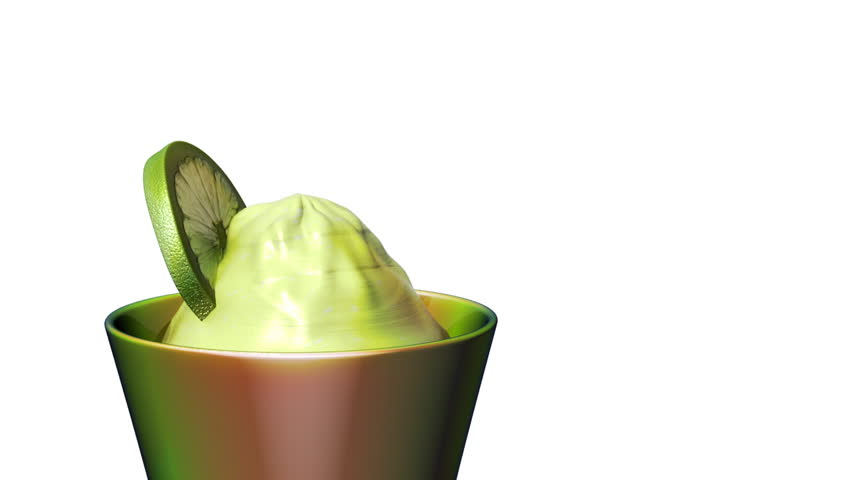 Lime ice-cream with Luma Matte,seamless loop