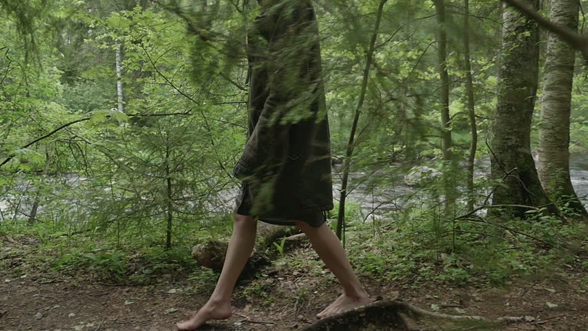 She walks the woods. Walking barefoot in the Forest. Pee in the Forest. Girl Walking in the Forest. Barefoot in the Woods.