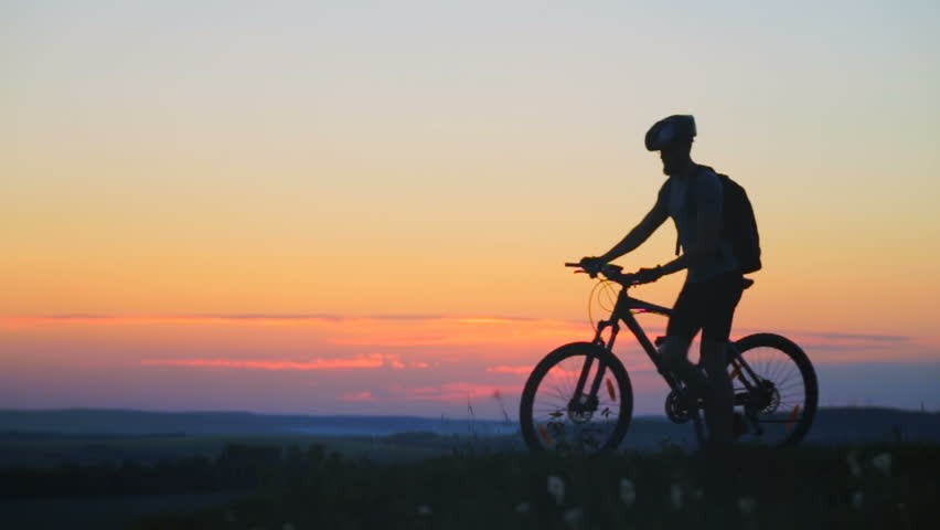 sunset with bike