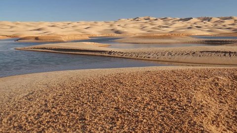 Panoramic View Ain Ouadette Oasis Sahara Stock Footage Video (100% ...