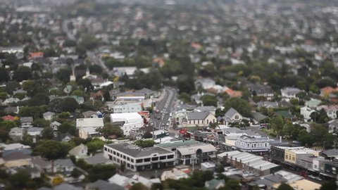 New Zealand City Top View Timelapse Tilt Shift