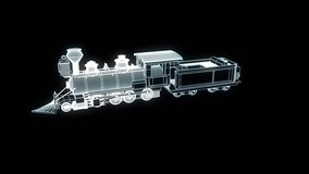 Train in Hologram Wireframe Style. Nice 3D Rendering
 - Powered by Shutterstock - Get 15% off with code: PIKWIZARD15