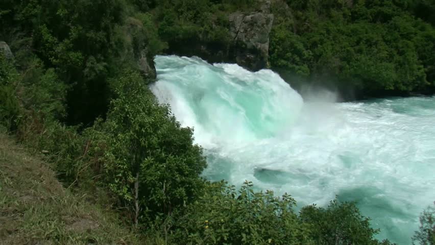  Huka Falls are a set of waterfalls on the Waikato River that drains from Lake