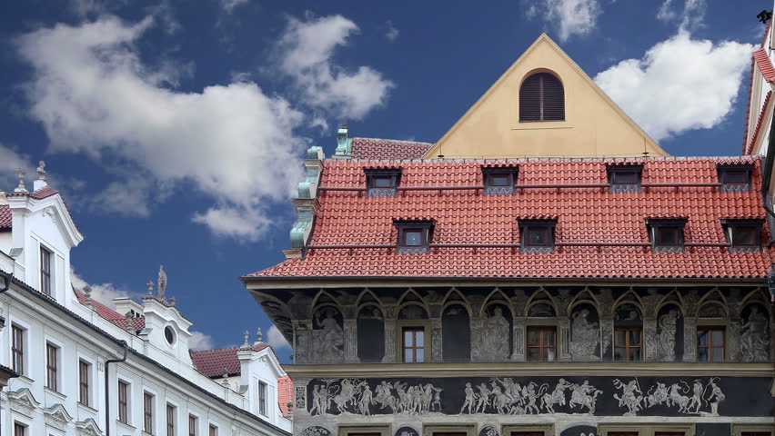 Old town houses  in Prague, Czech Republic 