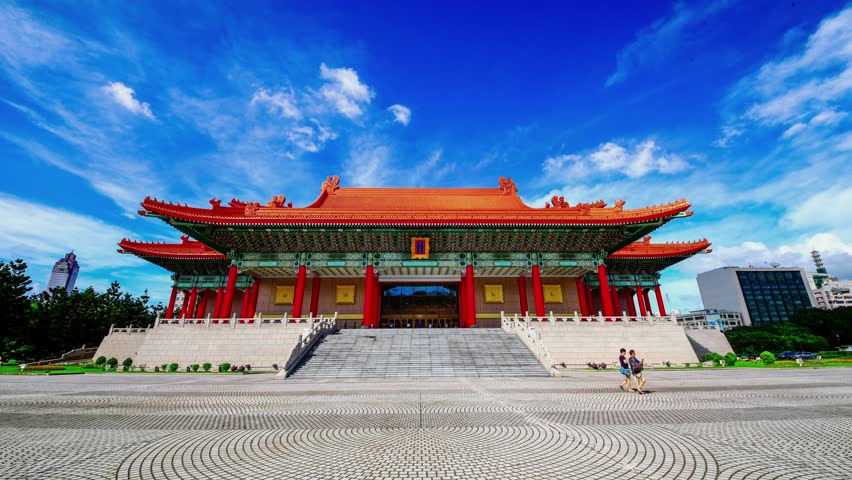 Timelapse of National Theater and Concert Hall, Taipei, Taiwan