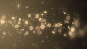 Glittering Golden Particle BackgroundBeautiful orange background with flying particles. Seamless loop.