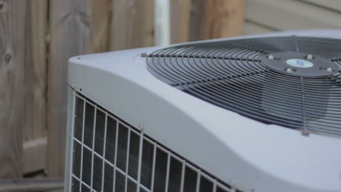 heat pump with spinning fan with tracking