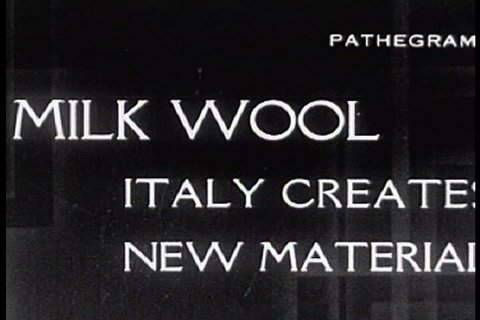 Italians make wool from cow\xCDs milk, in 1937. (1930s)