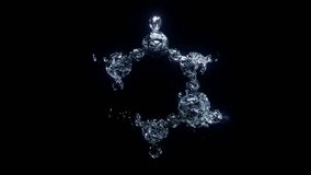 Water structure explosion with alpha matte - Powered by Shutterstock - Get 15% off with code: PIKWIZARD15