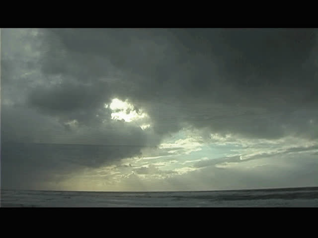 Stormy weather in the sea