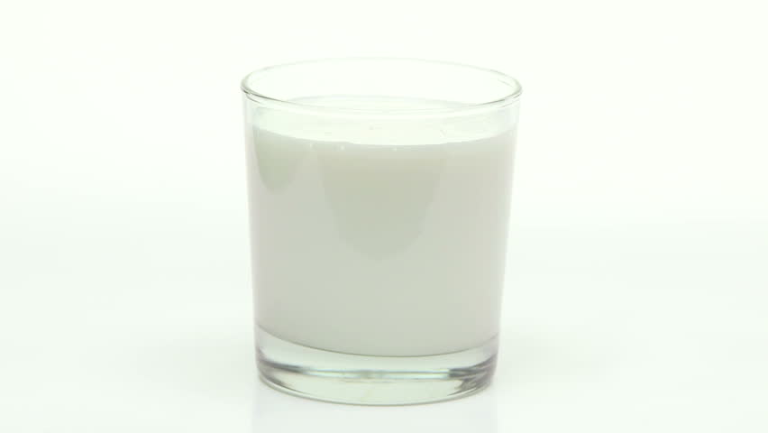 Fresh milk poured into a glass