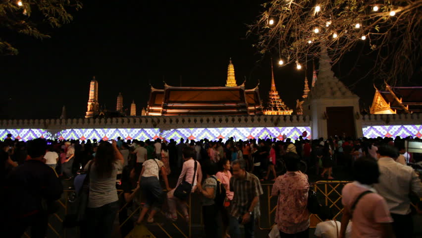 BANGKOK - DECEMBER 4: People are attending the King's birthday celebrations in