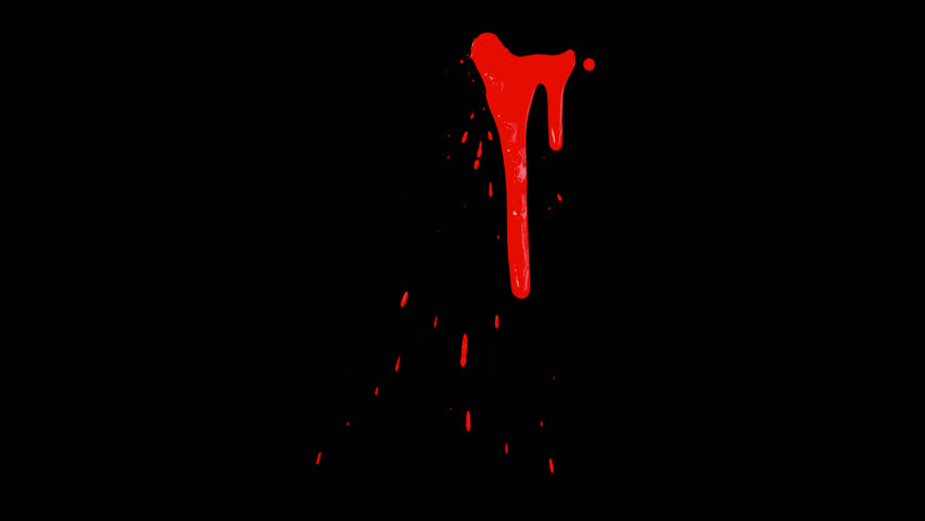 blood dripping down over transparent background Stock Footage Video ...