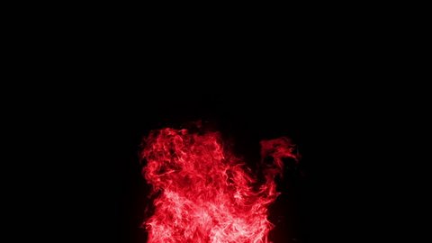 High quality motion animation representing mystical fire or magic special effects, animated on a black background.
