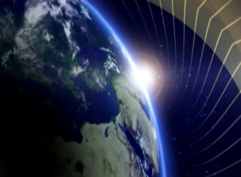 Animation of globe and graph.  Elements of this image furnished by NASA