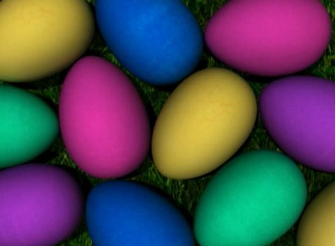 Rolling colorful Easter Eggs Stock Video