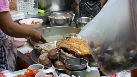 Street food in China Town of Bangkok, Thailand