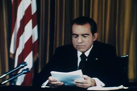 President Richard Nixon discusses how candidates should be obligated to act during the Watergate scandal in the 1970s. (1970s)