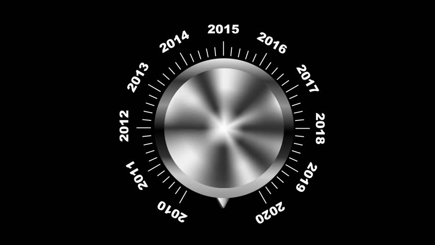 Rotating button selecting year 2012