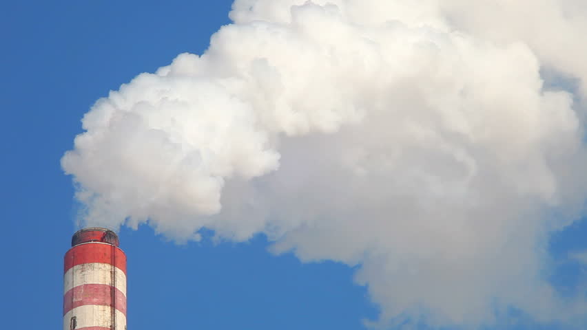 White Smoke out of Industrial smoke stack