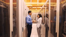 Technicians arguing with each other in server room 4k - Powered by Shutterstock - Get 15% off with code: PIKWIZARD15