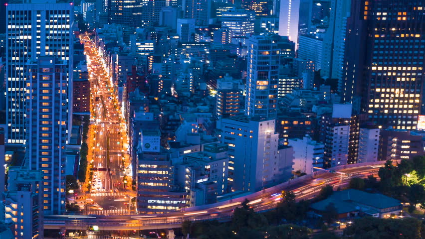 Tokyo Cityscape time-lapse from Tokyo Tower in Minato-ku | Shutterstock HD Video #19746955