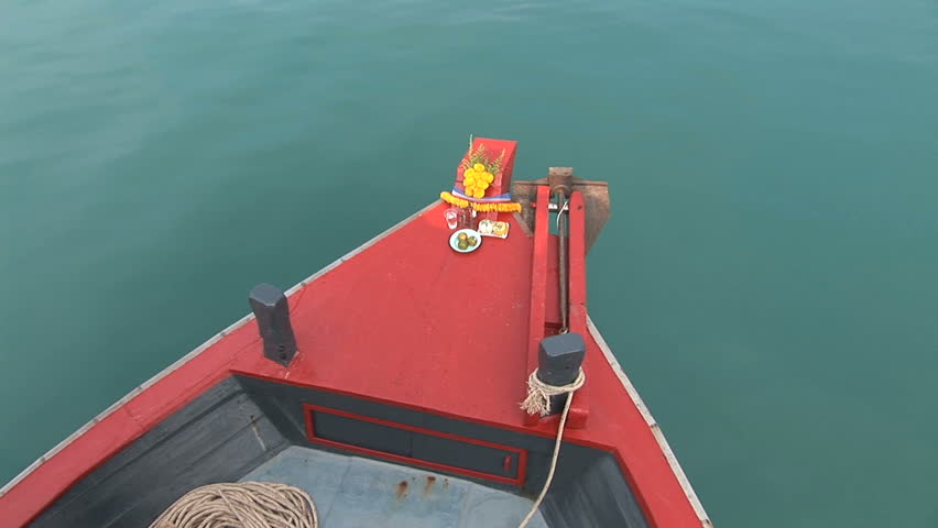 Small boat floating