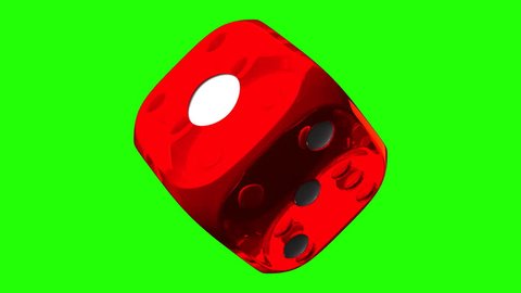 Red Dice On Green Chroma Key.
Loop able 3DCG render Animation.