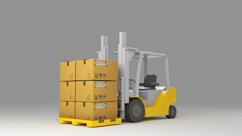 Forklift Truck With Boxes On Stock Footage Video 100 Royalty Free 19762045 Shutterstock