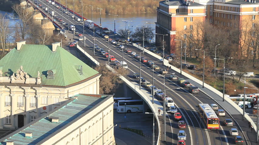 Warsaw traffic jam