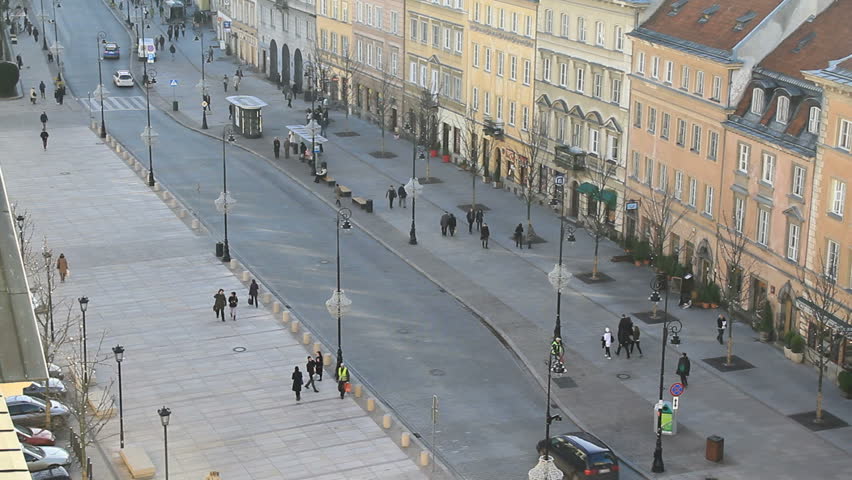 Warsaw Krakowskie Przedmiescie street