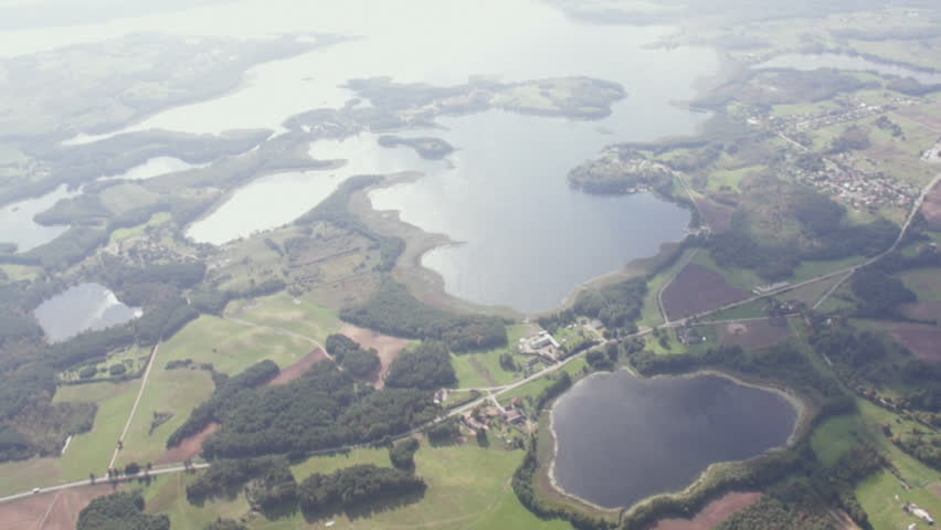 Aerial view of Lakes and forest