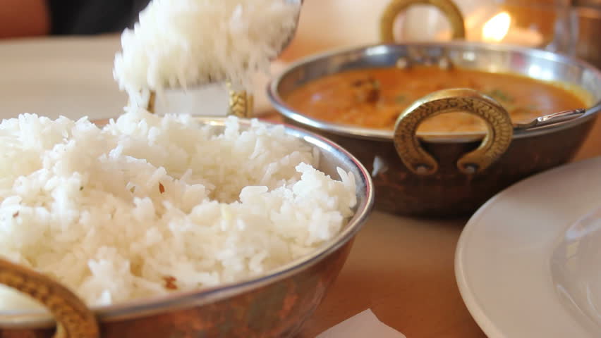 Indian food - rice - in a restaurant